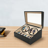 Coffre Fort Montre Cuir Remontoir Automatique Rotatif