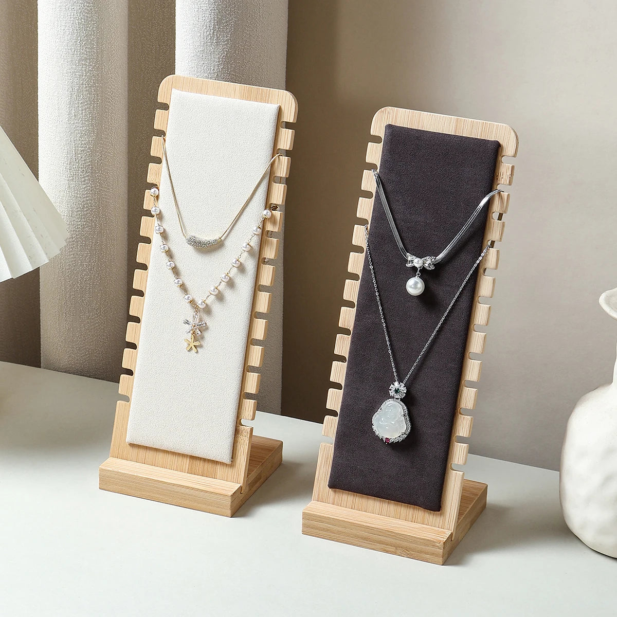 Présentoir Collier Cadre Bois Vitrine