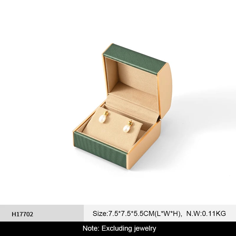 Boite Bijoux Cuir Bague Collier Mariage Premium