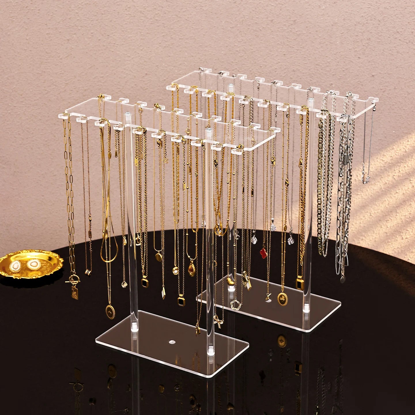 Présentoir Collier Acrylique Transparent Vitrine