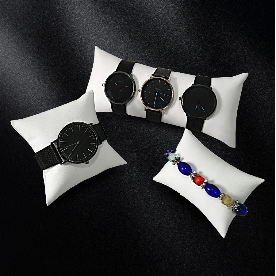 Coussin Cuir Montre Bracelet Collier Présentoir