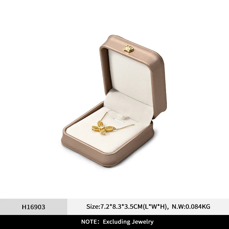 Boîte Bijoux Cuir Doré Coffret Mariage Premium
