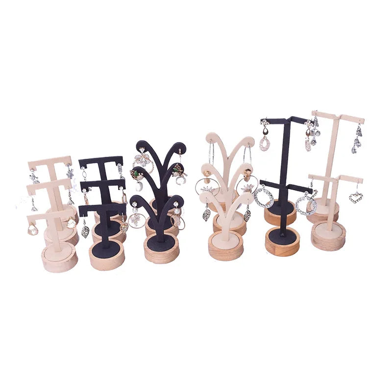 Présentoir Boucles d'Oreilles Bois Métal