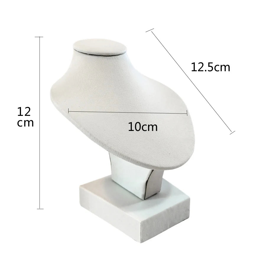 Présentoir Collier Buste Velours Plat Compact