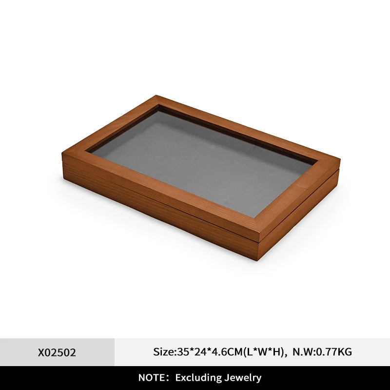 Boîte Bijoux Bois Massif Gris Rangement