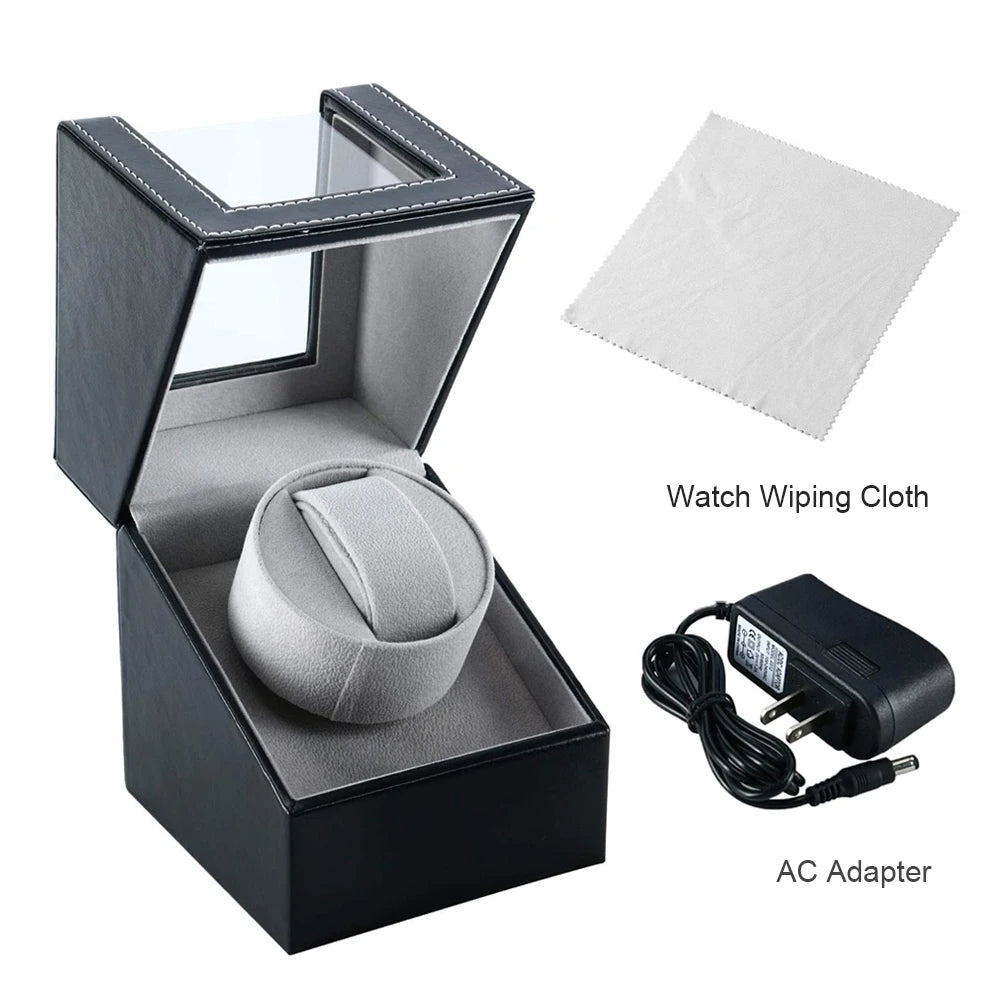 Coffre Fort Montre Cuir Remontoir Automatique Vitrine