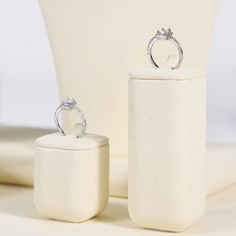 Présentoir Bijoux Daim Beige Multifonction