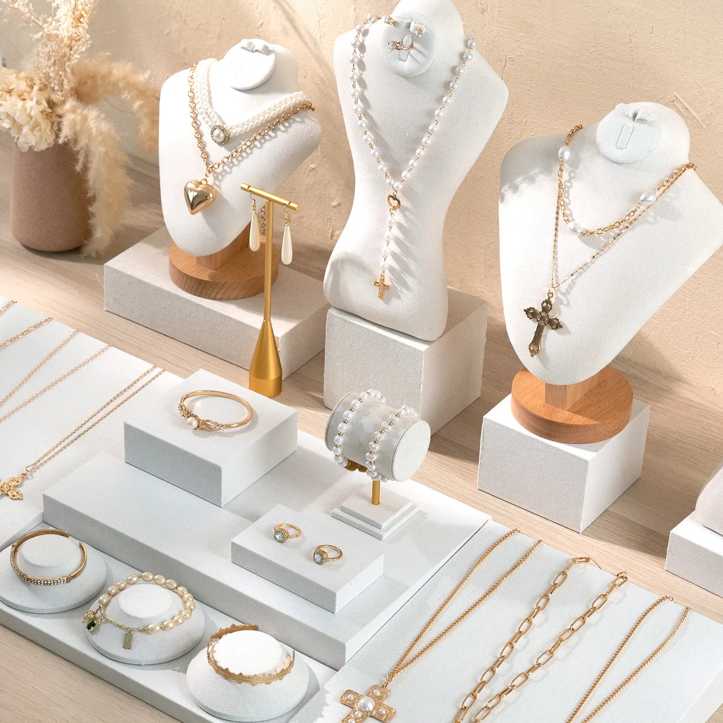 Présentoir Bijoux Bois Noyer Lin Comptoir