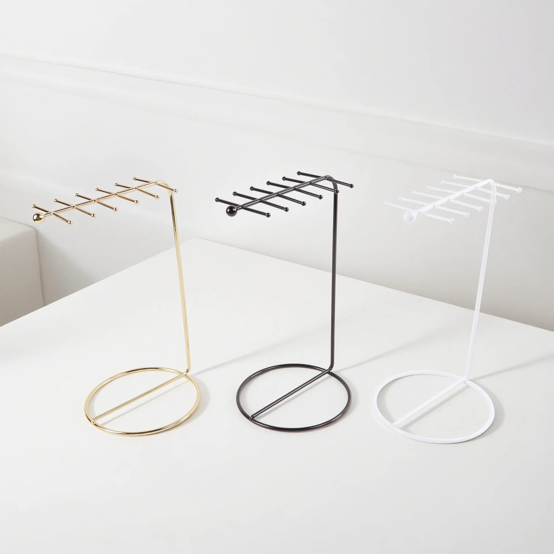 Présentoir Collier Métal 12 Tiges Multi-Chaînes