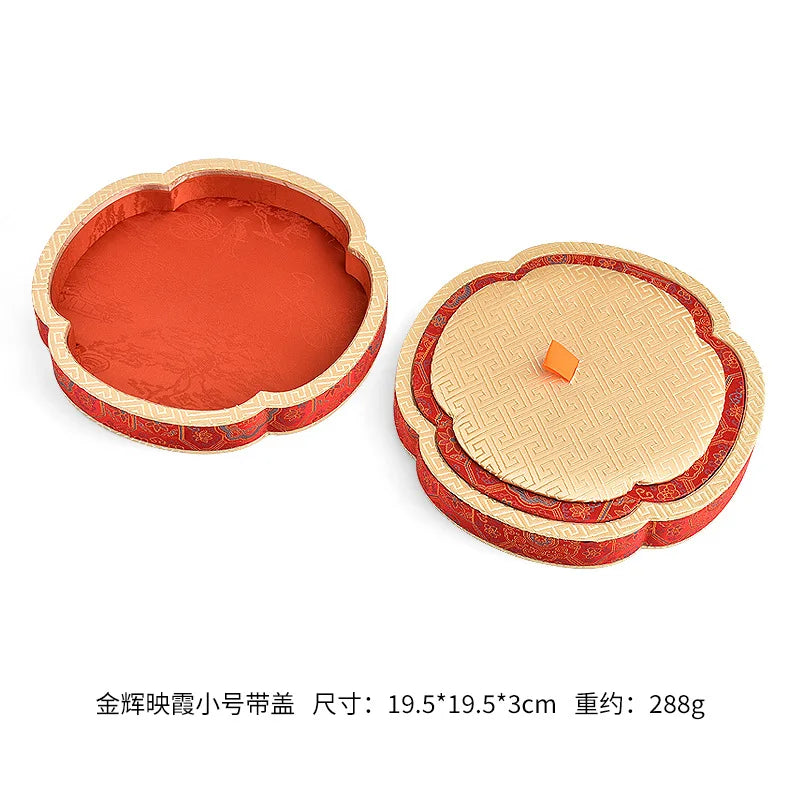 Plateau Bijoux Velours Brodé Style Royal