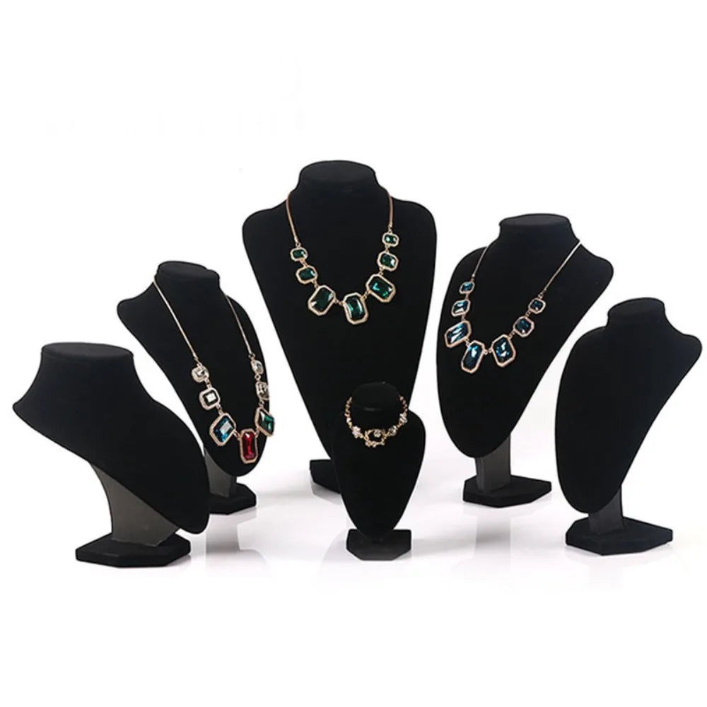 Présentoir Collier Velours Noir Multi-Tailles