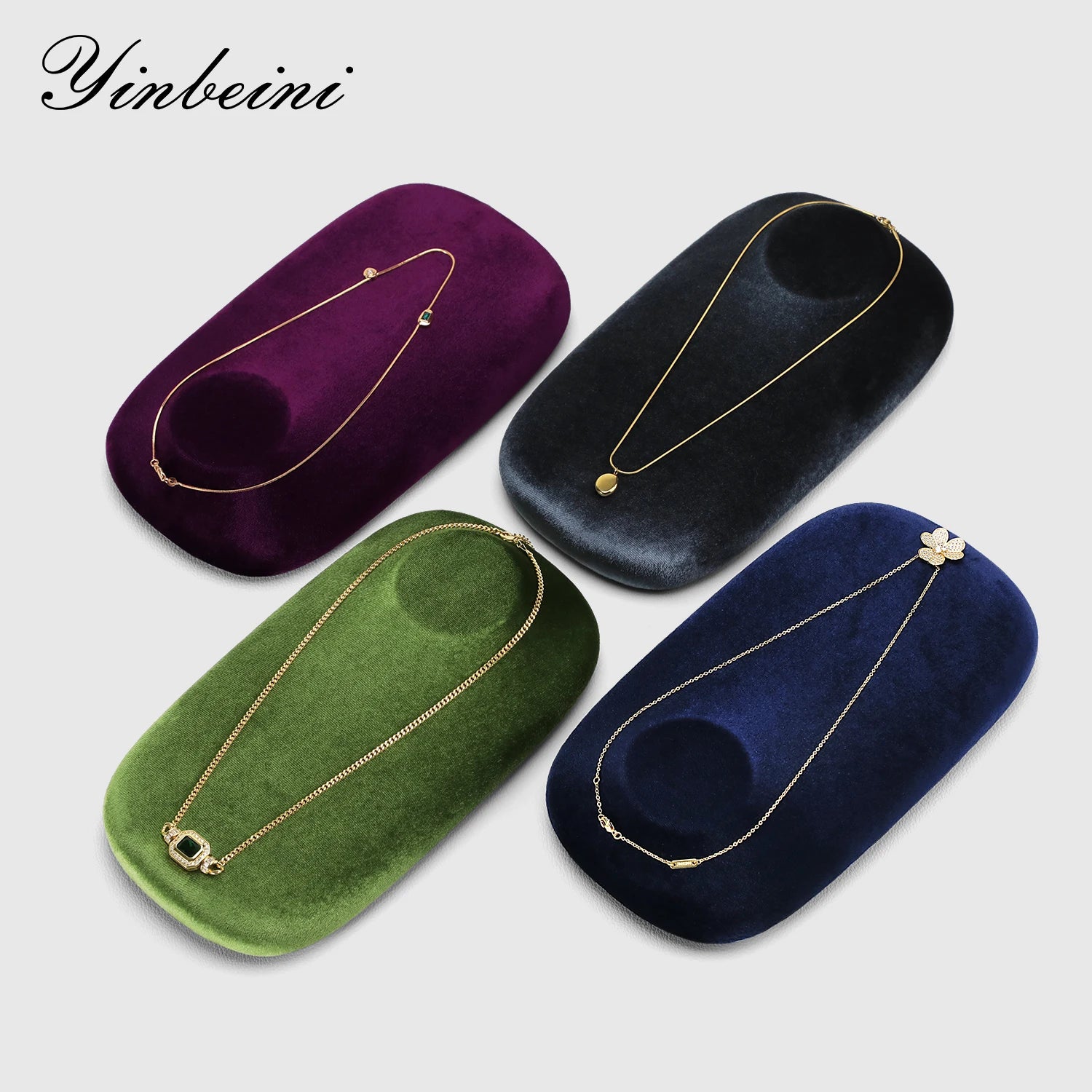 Présentoir Collier Velours Horizontal Pendentif
