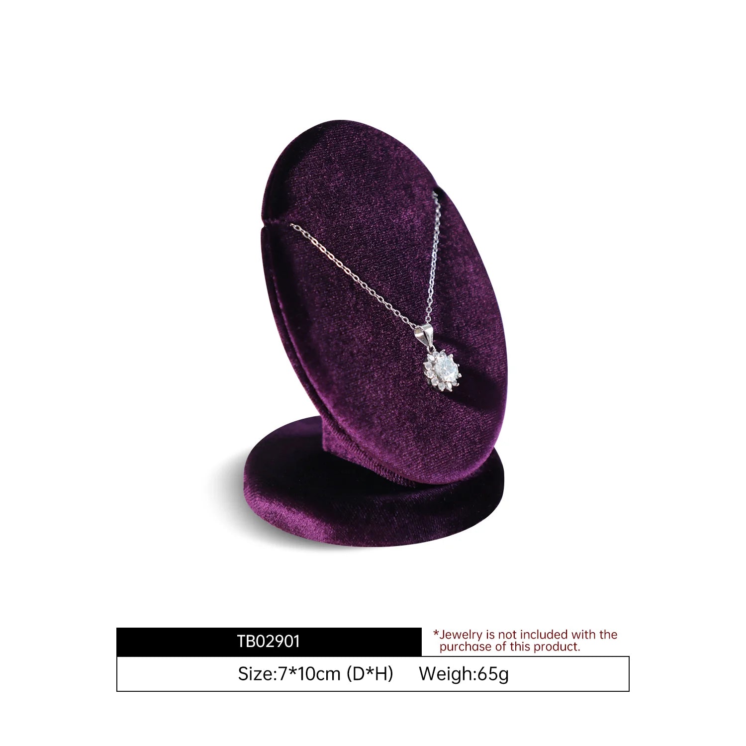 Présentoir Collier Velours Ovale Multicolore