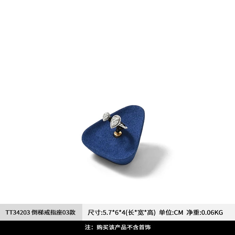 Présentoir Bijoux Métal Résine Bleu Vitrine