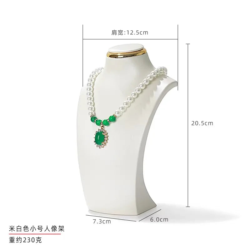 Buste Collier Cuir Premium Modulable Vitrine