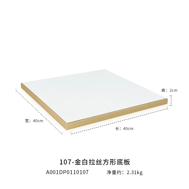 Plateau Bijoux Velours Or Blanc Multifonction