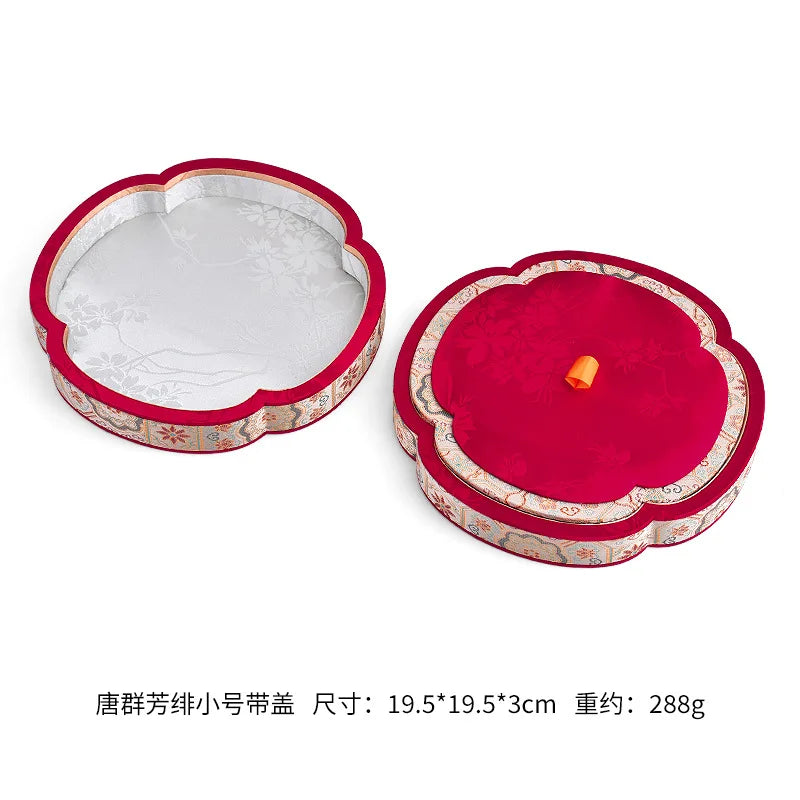 Plateau Bijoux Velours Brodé Style Royal