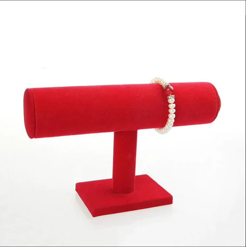 Présentoir Bracelet Velours Simili Cuir Barre T