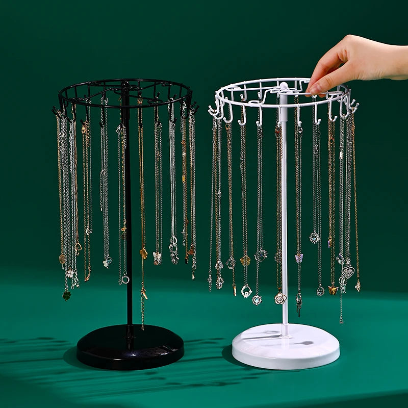 Présentoir Collier Métal Tour Rotatif Vitrine