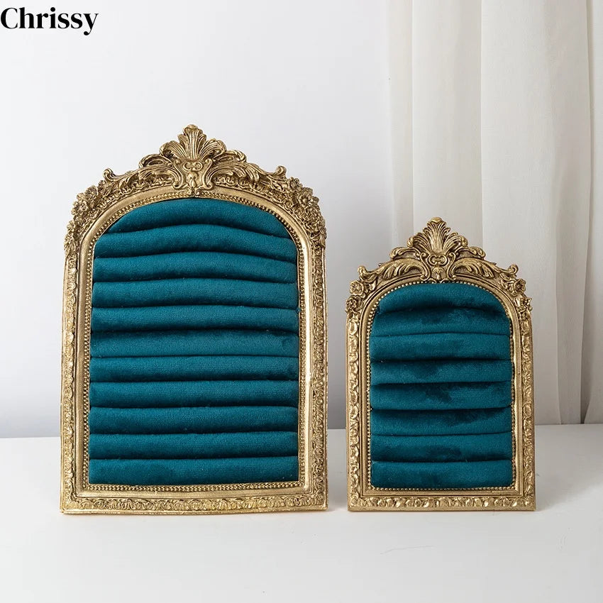 Porte Bijoux Cadre Bois Sculpté Vitrine Originale
