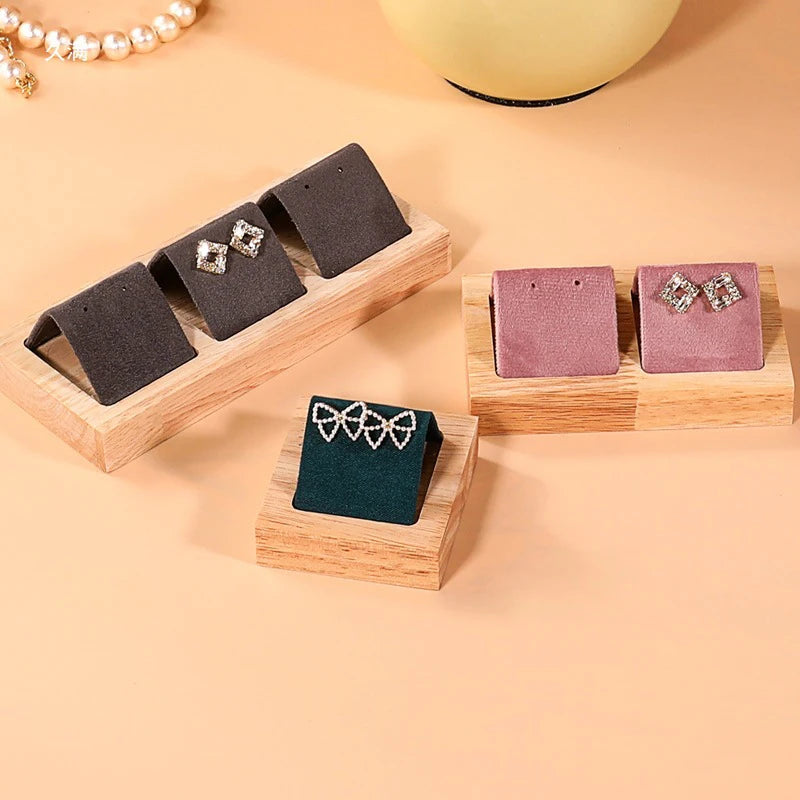 Présentoir Boucle d'oreille Bois Velours Multi-Positions