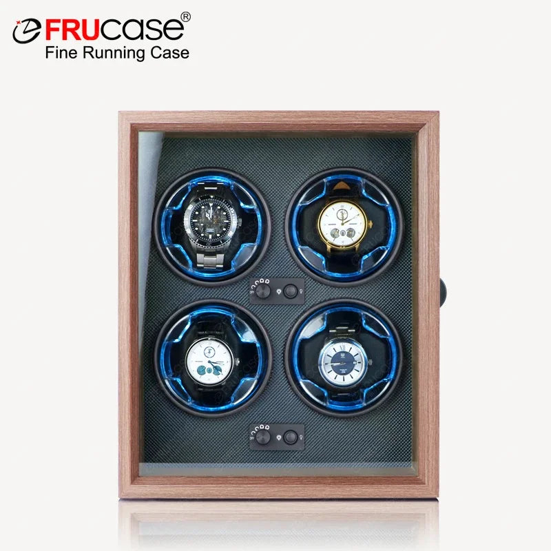 Remontoir Montre Bois Massif Multi-Places LED