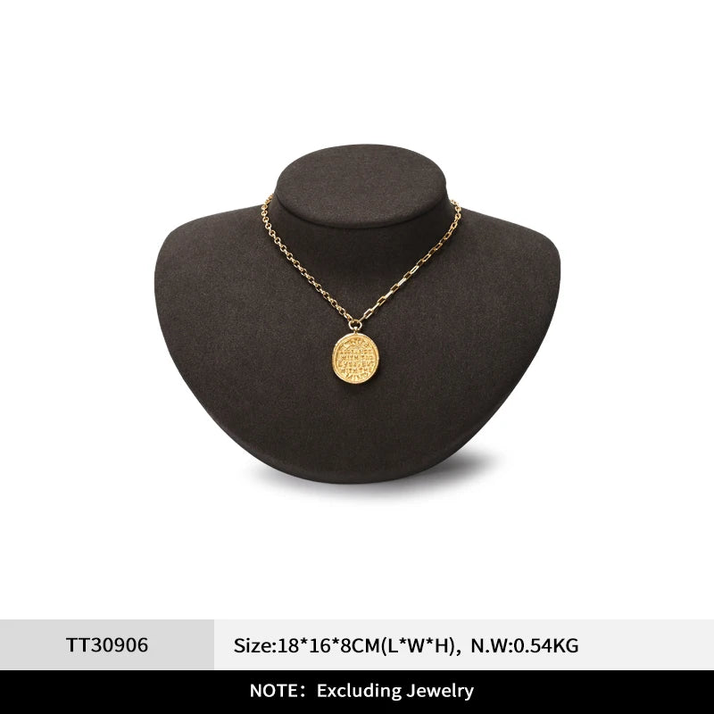 Buste Collier Daim Microfibre Vitrine Bijoux