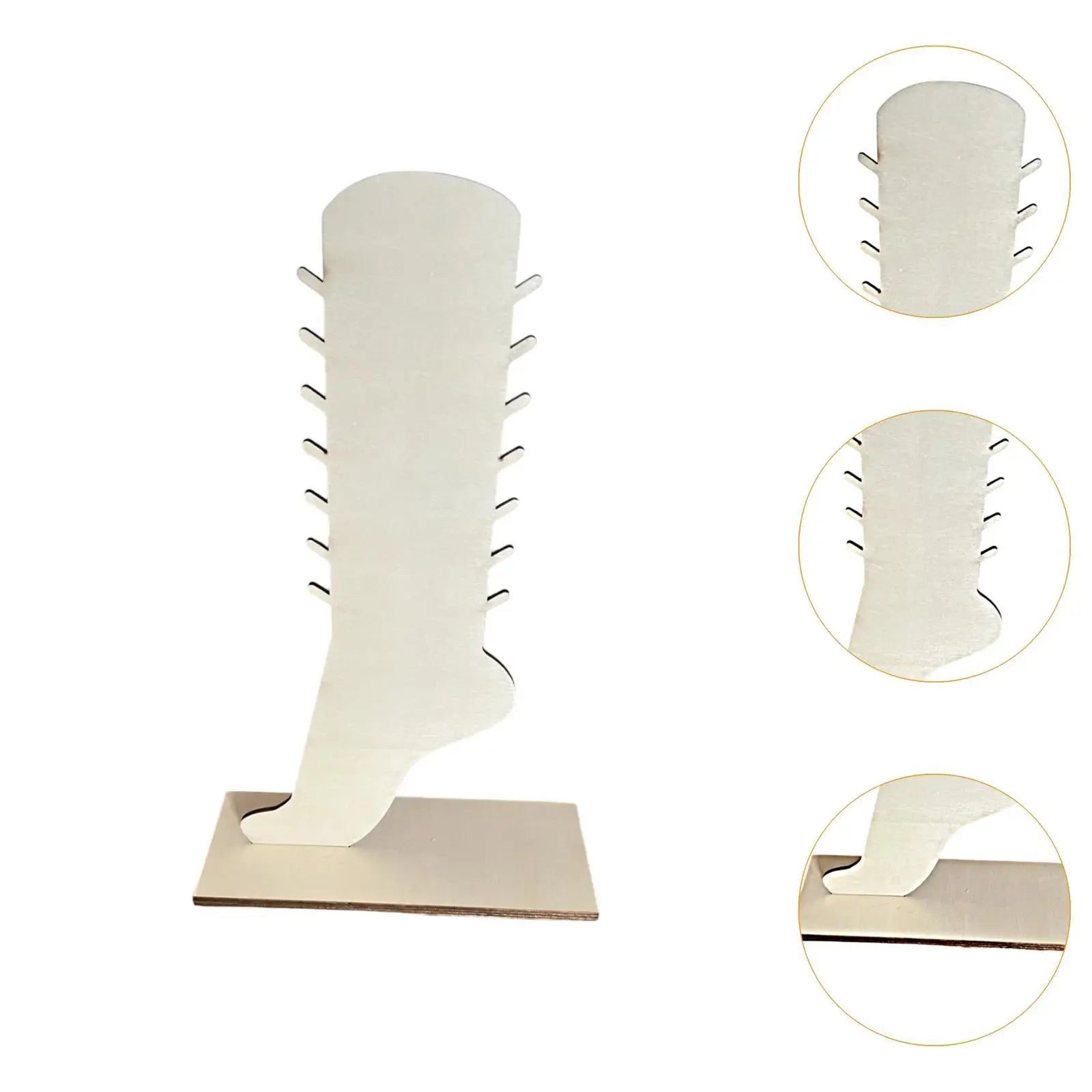 Présentoir bracelet cheville forme de pied (acrylique, bois)