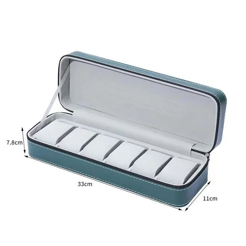 Boite Montres Cuir Velours Nomade 6-10 Places