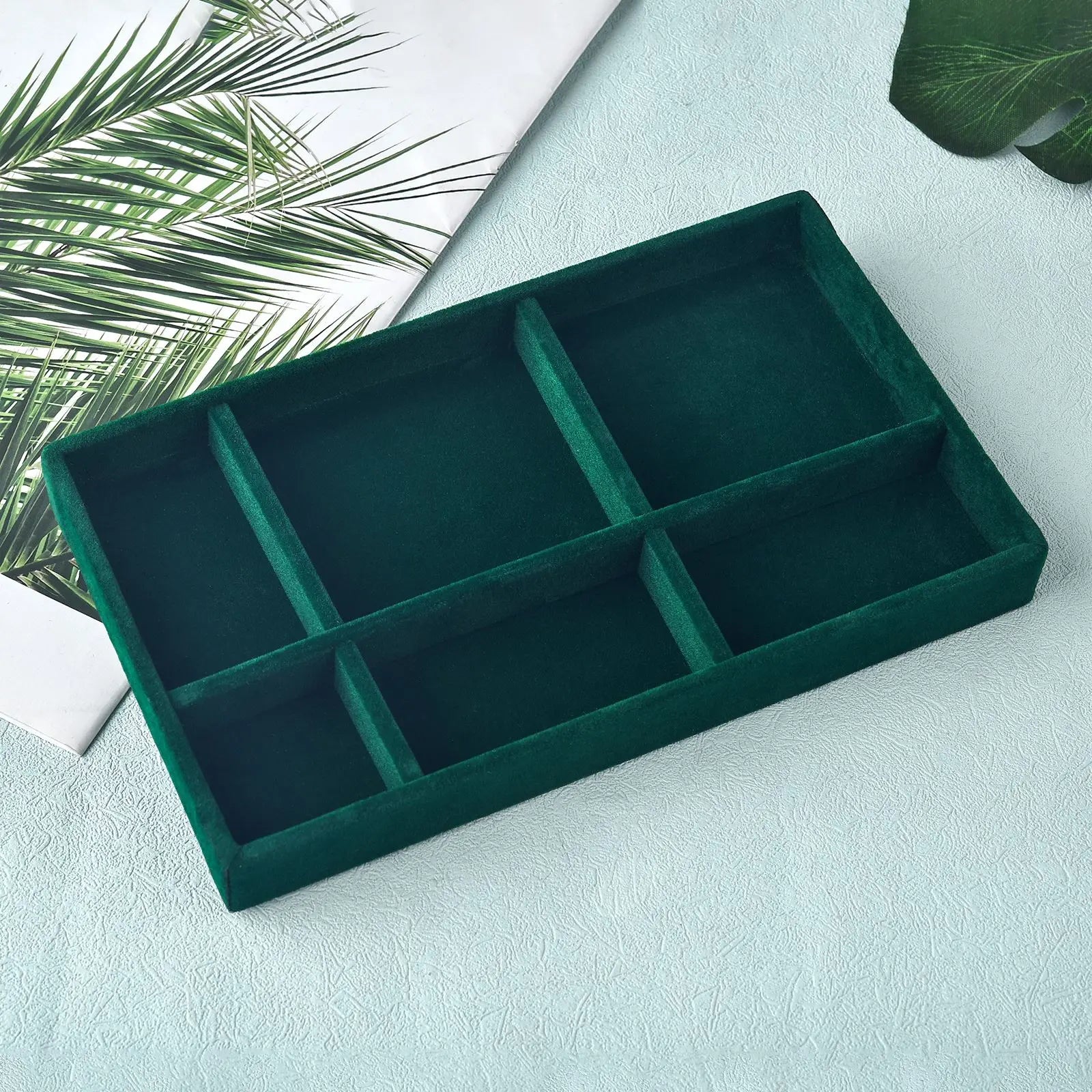 Plateau Bijoux Velours Flanelle Tiroir Rangement