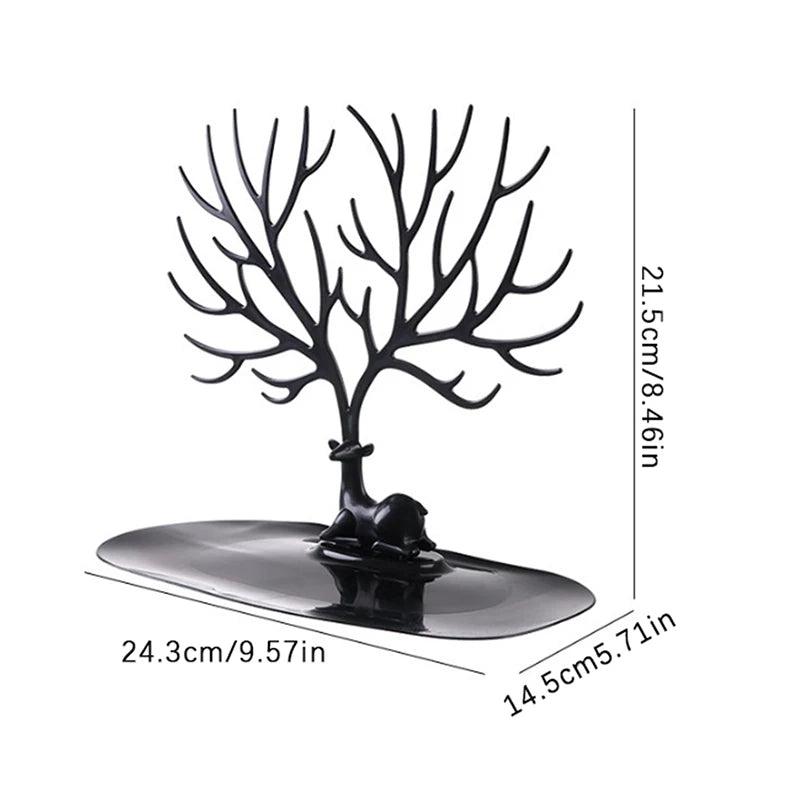 Porte Bijoux Métal Arbre Boucle Bague