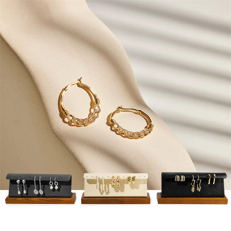 Présentoir Boucles Oreilles Bois Vitrine Bijoux
