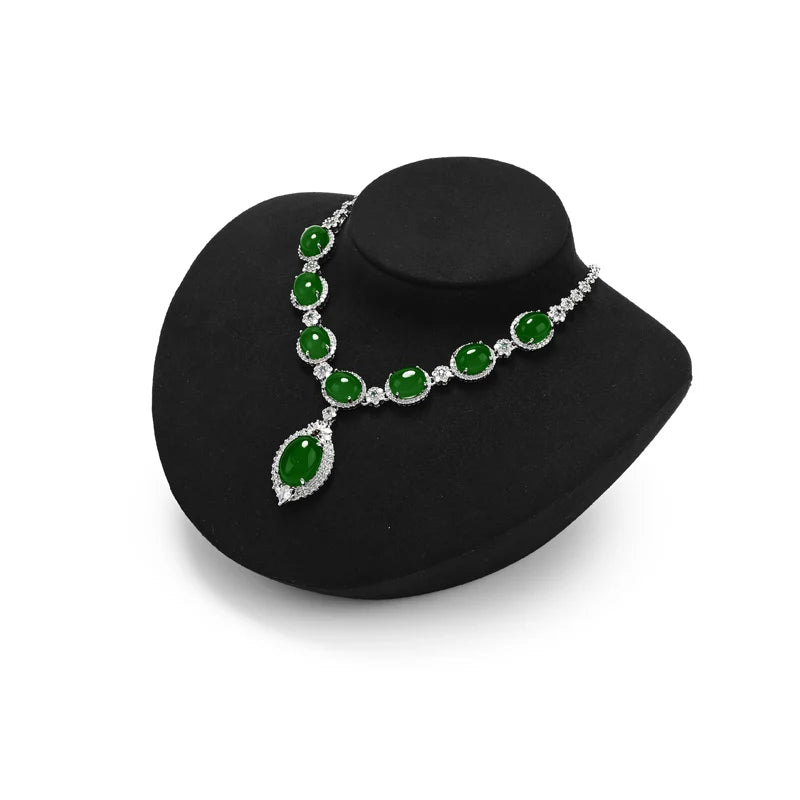 Présentoir Bijoux Velours Noir Buste Modulable