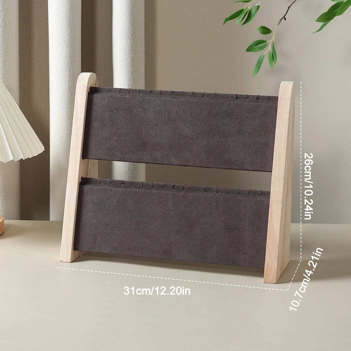 Presentoir Bois Incline 2 Etages Pliable Collier