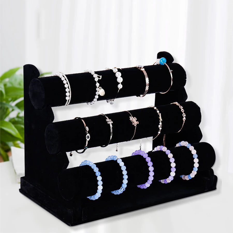 Présentoir Bracelet 3 Couches Rangement Vitrine