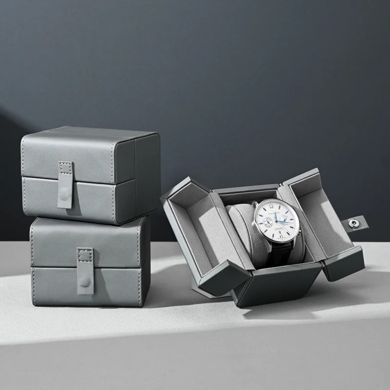 Boîte Montre Cuir PU Double Ouverture