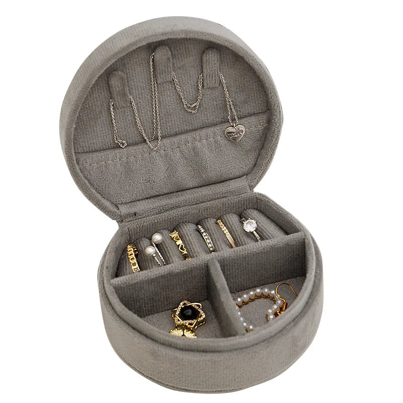 Boîte à Bijoux Velours Mini Portable Voyage