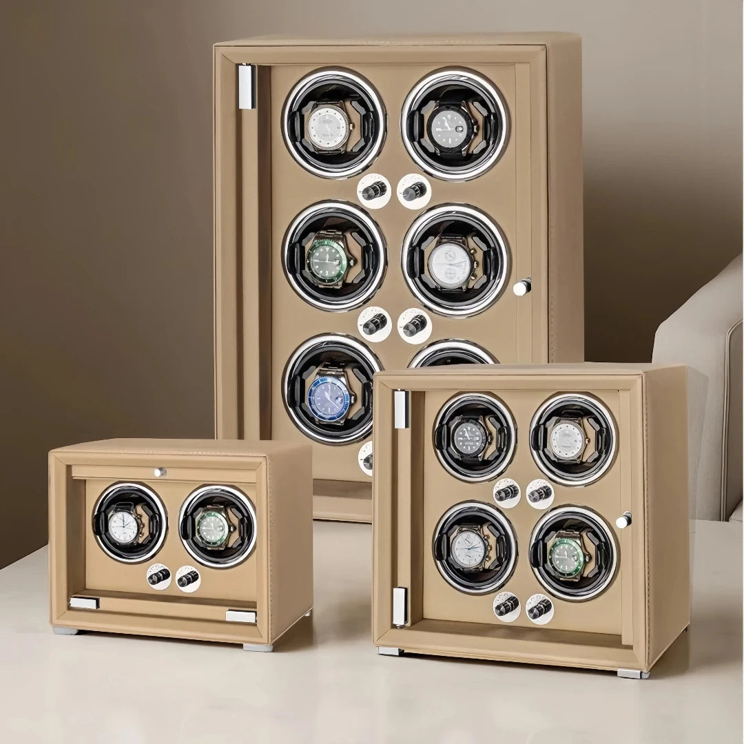 Coffre Fort Montre Cuir Remontoir Multi Emplacements