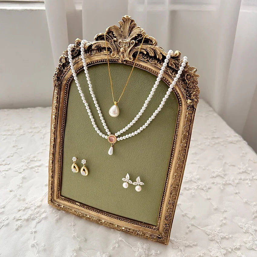 Présentoir Bijoux Résine Velours Rétro Vintage