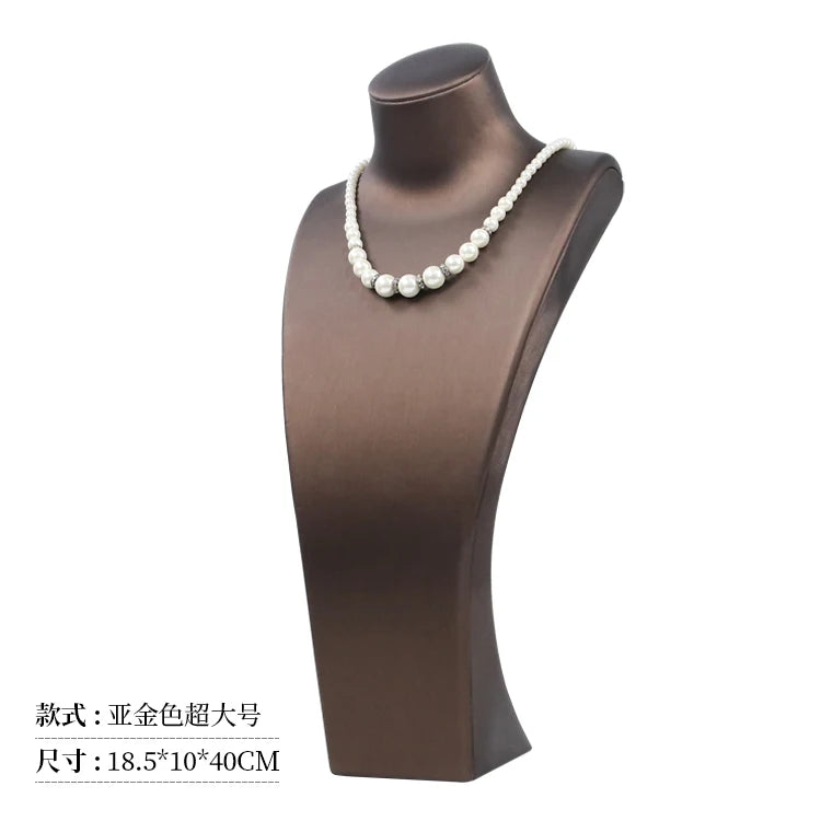Buste Cou Cuir Blanc Mannequin Pendentif