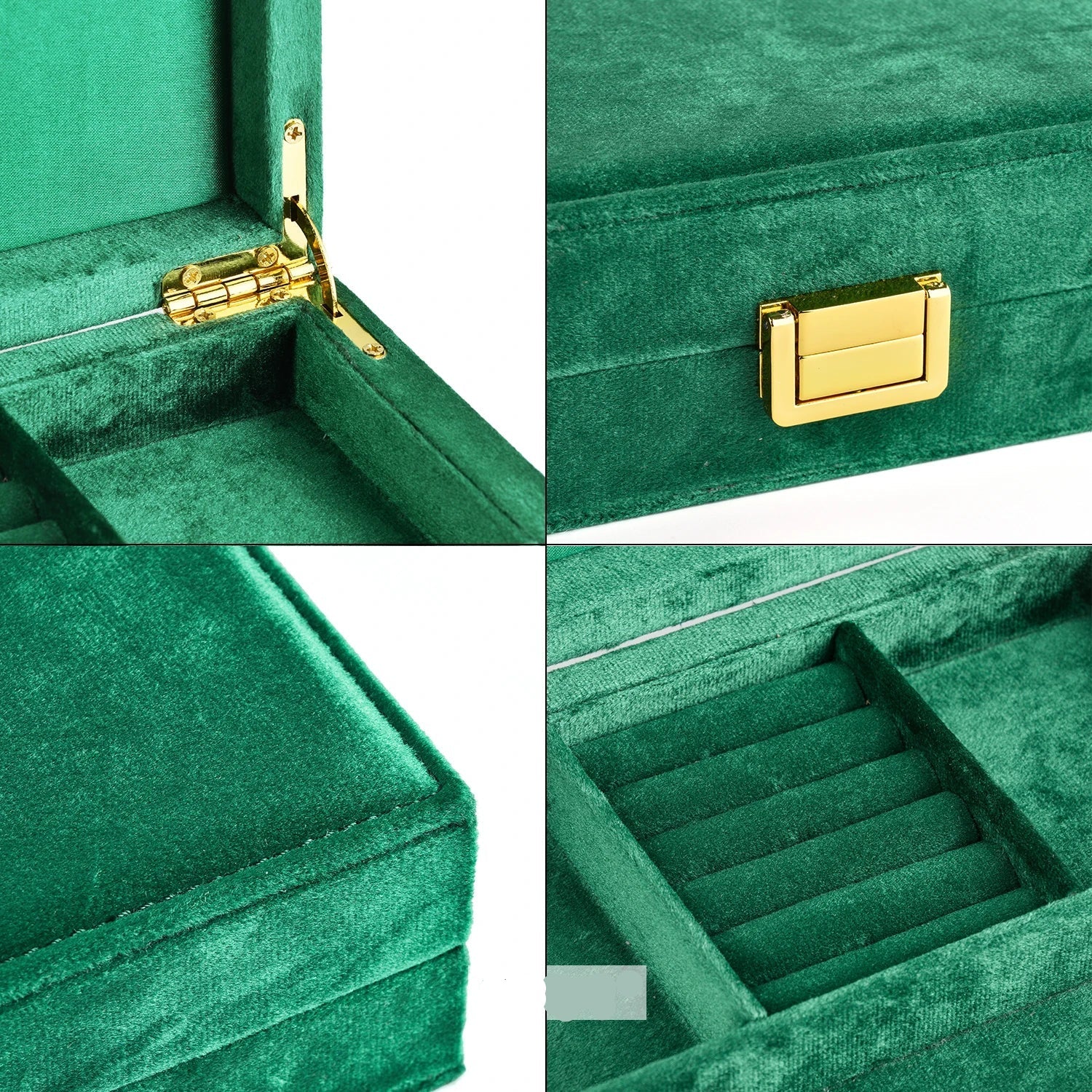 Boîte à Bijoux Velours Bois Voyage Femme