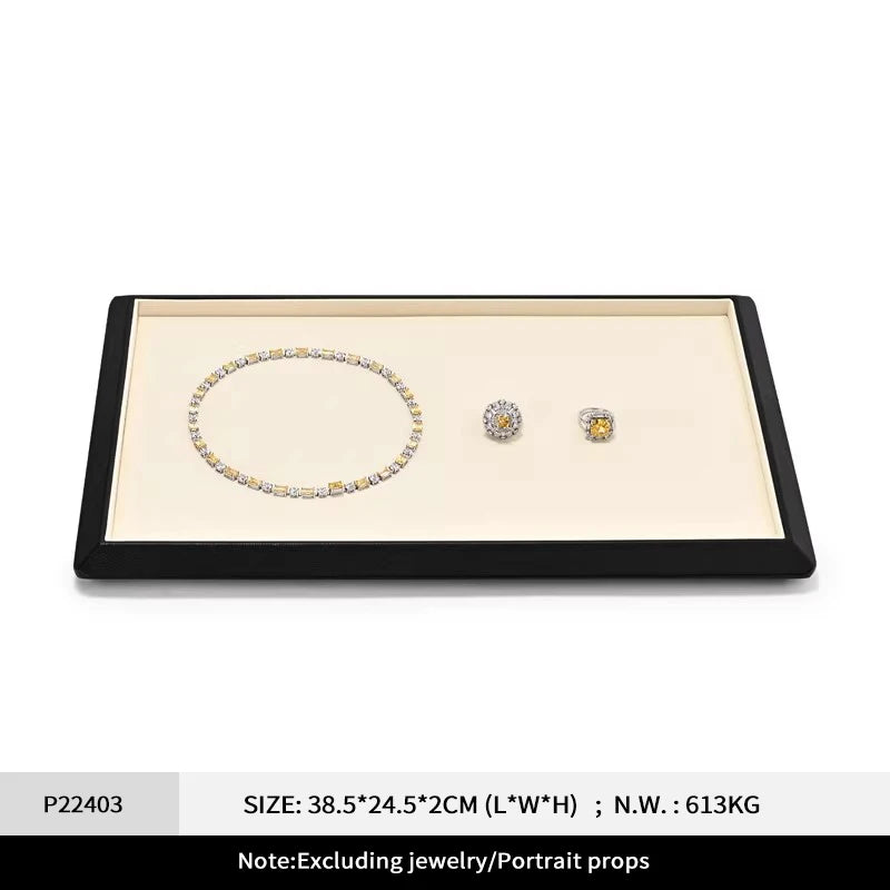 Plateau Bijoux Cuir Collier Bague Pendentif