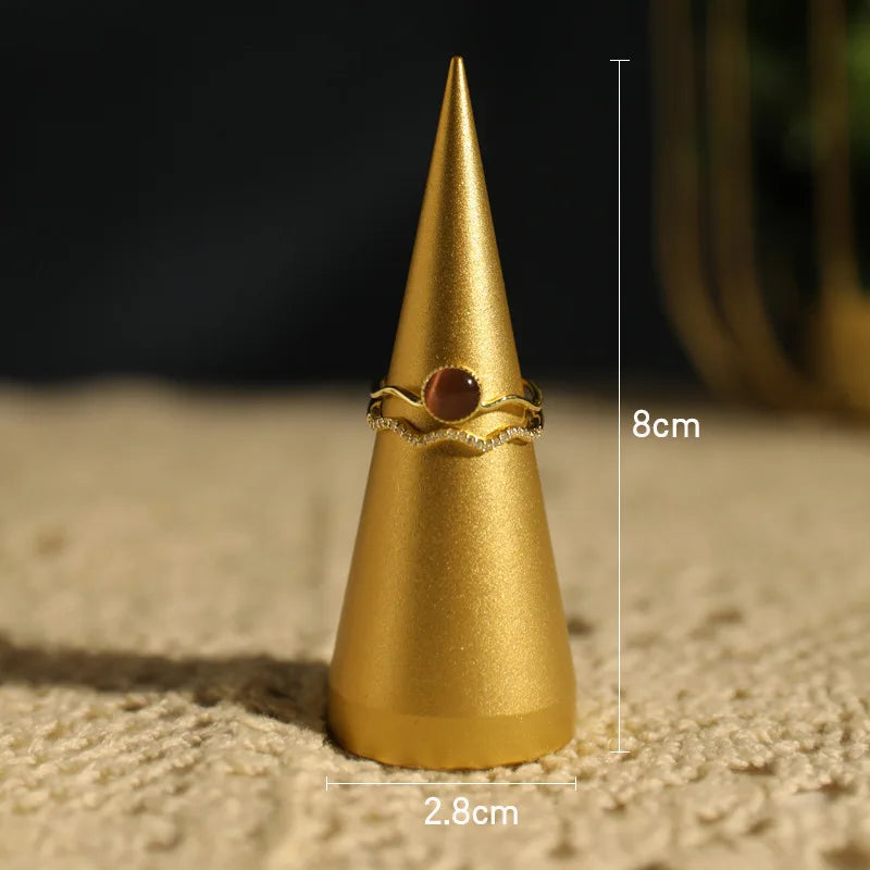 Présentoir Bijoux Velours Rouge et Doré