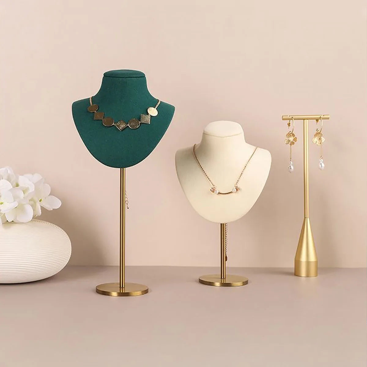 Support Collier Métal Barre en T Pendentifs Bijoux