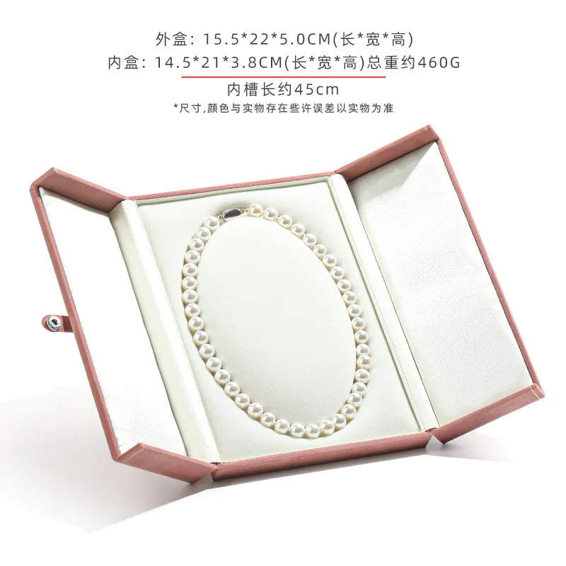Boîte Bijoux Collier Velours Vintage Double Anneau