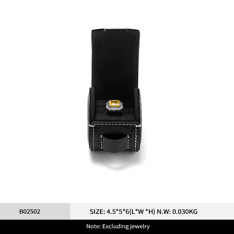Boite Bague Cuir Portable Voyage Rangement
