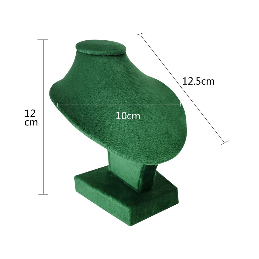 Présentoir Collier Buste Velours Plat Compact