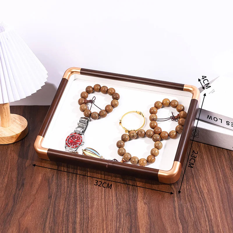 Plateau Bijoux Bois Noyer Multicolore Mixte