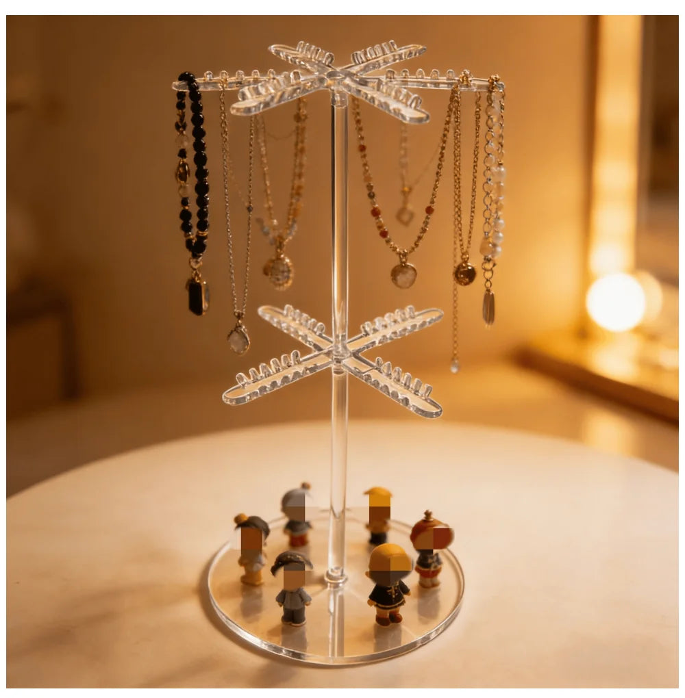 Présentoir Collier Vitrine Plastique Transparent