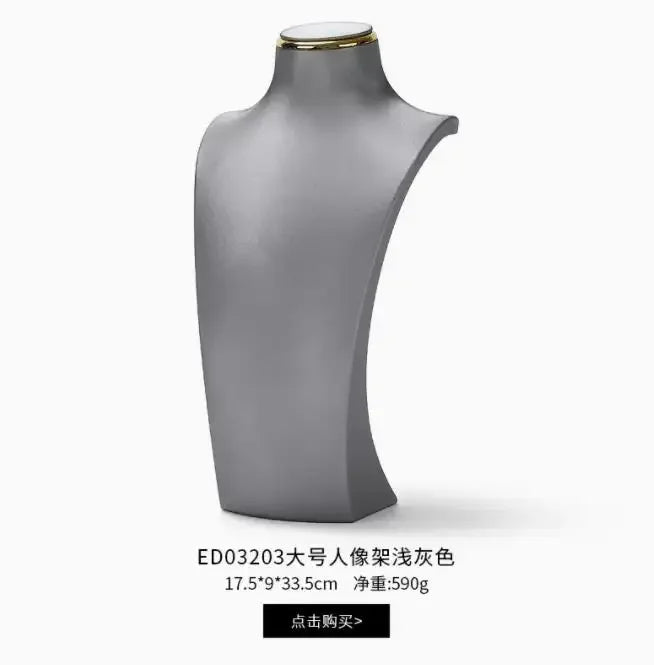 Buste Collier Résine Cou Figurine Vitrine